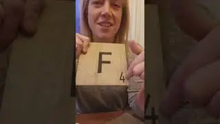 Using pencil to transfer letters Painted scrabble tiles Home Decor on a budget