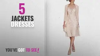 Top 10 Jackets Dresses [2018]: JYDress Women's Lace Mother Of The Groom Dresses Tea Length With