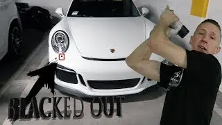BLACKED OUT HEADLIGHT CAP WASHERS ON MY PORSCHE GT3 - DIY