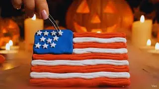 Eerie Halloween Clay Flags 🎃 | Creepy Yet Satisfying Claymation 🇺🇸🇨🇦🇬🇧🇲🇽🇯🇵🇩🇪