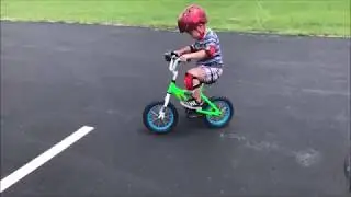 Rides Bike Without Training Wheels With The Lee Family
