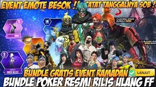 BUNDLE POKER RESMI RELAUNCH - BOCORAN FF, EVENT RAMADHAN, BUNDLE GRATIS RAMADAN, EMOTE, MYSTERY SHOP