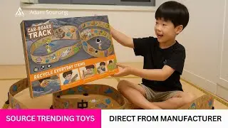 DIY Cardboard Track 🚗🛠️ Wholesale from Shantou Booth | Creative Racing Toys for Kids | Adam Sourcing