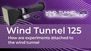 How are experiments attached to the wind tunnel?