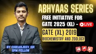 ABHYAAS SERIES | FREE INITIATIVE | GATE XL PYQs Solution | GATE 2019 | Zoology & Biochem | #gatexl