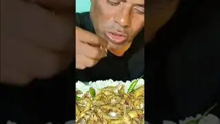 small fish fry eating #food #asmr #shorts
