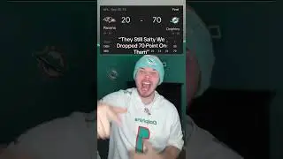 &laquo;Рэйвенс&raquo; всё ещё злятся, что мы забросили их на 70 очков 😂 #nfl #nfltrending #nflfootball #dolphins