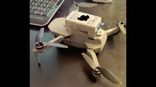 Taped a LHT65 Helium sensor to a DJI Mini 2