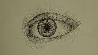 Eyes Dot drawing tutorial | Pencil drawing