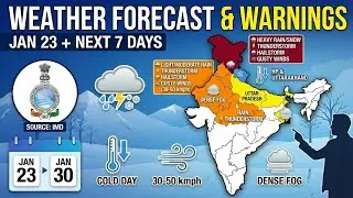 IMD Weather Update Today | 23 Jan 2026 | Cold-Wave & Dense Fog North | Rain Activity South