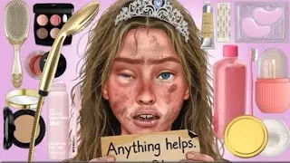 ASMR Makeup | from homeless to princess 😻 the most epic transformation ever