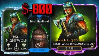 I SPENT $800 DOLLARS! | MK 11 Nightwolf Special Pack Opening | MK Mobile | X60 Nightwolf