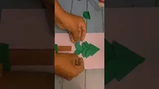 Paper Christmas tree 🎄 Xmas tree #diy #christmas #youtubeshorts