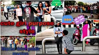 PUBLIC FLIP REACTION || GIRLS SHOCKED  FLIP REACTION || FLIPS PRANK IN MARINE DRIVE PUBLIC PLACE