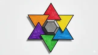 This Colorful 3D Optical Illusion Looks Impossible 😱 | Easy Geometric Drawing