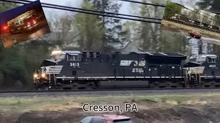 Watching Trains From The Station Inn in Cresson, PA