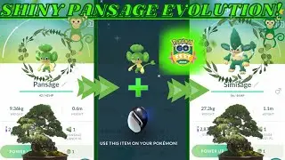 🌿💚✨🐒SHINY PANSAGE EVOLVED INTO SIMISAGE IN POK&Eacute;MON GO!🐒✨💚🌿