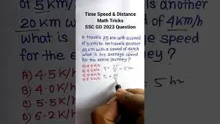 Time Speed & Distance| Time and Distance Math Tricks for SSC MTS GD CHSL|