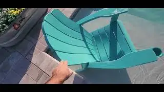 Outdoor Patio Garden Deck Furniture Resin Adirondack Chair with Built-in Cup Holder (Review)
