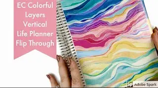 Erin Condren Colorful Layers Vertical Life Planner Flip Through