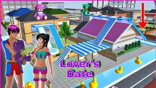 A Day in the Life at the Sushi Blue Lagoon Park in Sakura School Simulator 