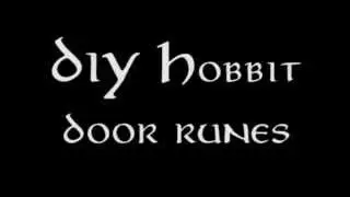 DIY Hobbit Door Runes