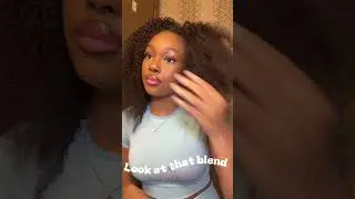 My Go-To Afro Curly Half Wig Routine💗💗 #bgmgirlhair #afrohair #shorts #afrocurly #gluelesswig