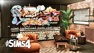 Single Dad's Tattoo Shop & Apartment || The Sims 4 Speed Build