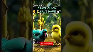 🐥 Brave Baby Chick Saves Little Dove From Deadly Snake 🐍🕊️ | #ai #chicks #snake #shorts