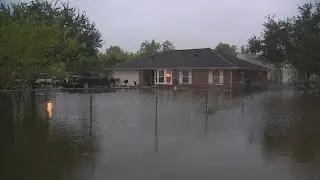 A look at some of the flooded properties in Alvin, TX after Hurricane Nicholas | Raw video