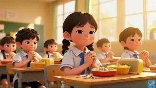 Short Prayer for Children Before Eating 🍎 | Kids Classroom Prayer | Thank You God for Our Food |
