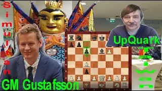 GM Gustafsson gegen UpQuark im Simultan  - Berlin/Taiwan.... Schach
