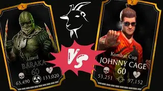 Kombat Kup Jonny Cage vs Lizard Baraka? Who is DA GOAT? MK Mobile