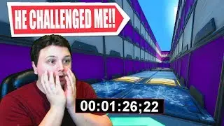 I was CHALLENGED to SPEEDRUN this Deathrun! (Fortnite Creative)
