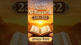 Surah Al-Baqarah | Ayat 231&ndash;232 | Arabic + Hindi | Quran Reminder | Shorts