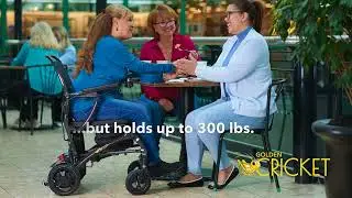 GP302 Golden Cricket Folding Power Chair in Action