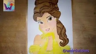 How to draw Princess Belle Step by Step| Disney Princess Belle drawing Easy #disneyprincess #drawing