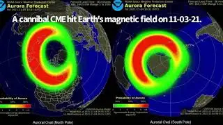 CANNIBAL CME SPARKS LOW LATITUDE AURORAS: 11-04-2021.
