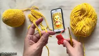 Cute Golden Chick Doll Crochet Tutorial with Velvet Yarn🐥🧶