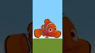 Finding Nemo Pixel art Minecraft | #minecraft #shorts