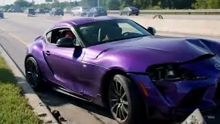 Monkey racing 🏎️ car 🏎️ race met with accident 🫣😂😂😂