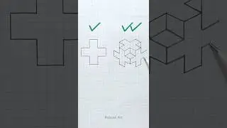 How To Draw a 3D Plus Sign🤔😱 drawing #shorts #craft #art #drawing #crafts #satisfying