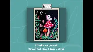 How to Paint a Mushroom Whimsical Forest - Easy Beginner Painting Tutorial