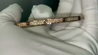 Custom Made Cartier Small Love Bracelet 18K Real Gold With Diamonds 