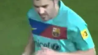 Lionel Messi, David Villa and Pedro goals