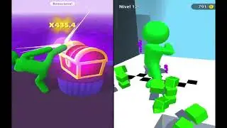 COLOR RUN STICKMAN 3D vs  GIANT RUSH!