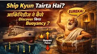 Why does the ship float? How did Archimedes discover buoyancy? Bath tub experiment