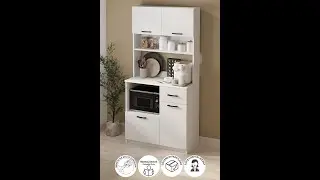 Bofigo 4 Kapaklı Dolap &Ccedil;ekmeceli &Ccedil;ok Ama&ccedil;lı Dolap Mutfak Dolabı Kahve K&ouml;şesi Ayb&uuml;ke Kurulum Videosu