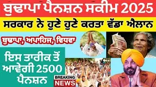 Old age pension punjab 2025 today big update #2500pension #oldagepension #breakingnews