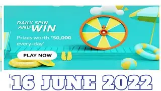 Amazon Funzone Daily Spin and Win Answers Today|16 June 2022 | Daily Quiz Time